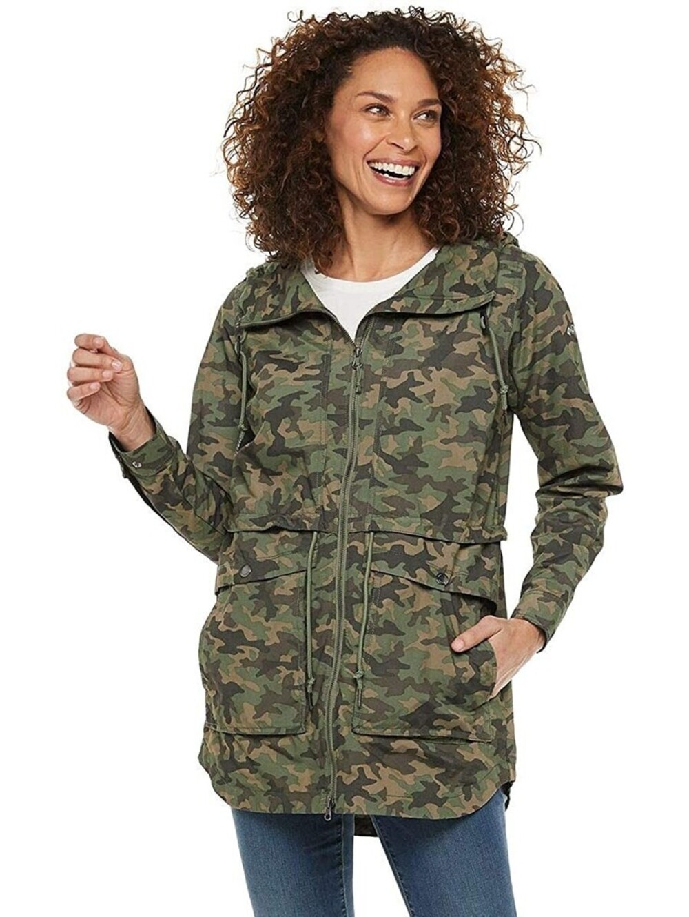 Columbia Womens Plus Size West Bluff Printed Hooded Jacket Size 2X